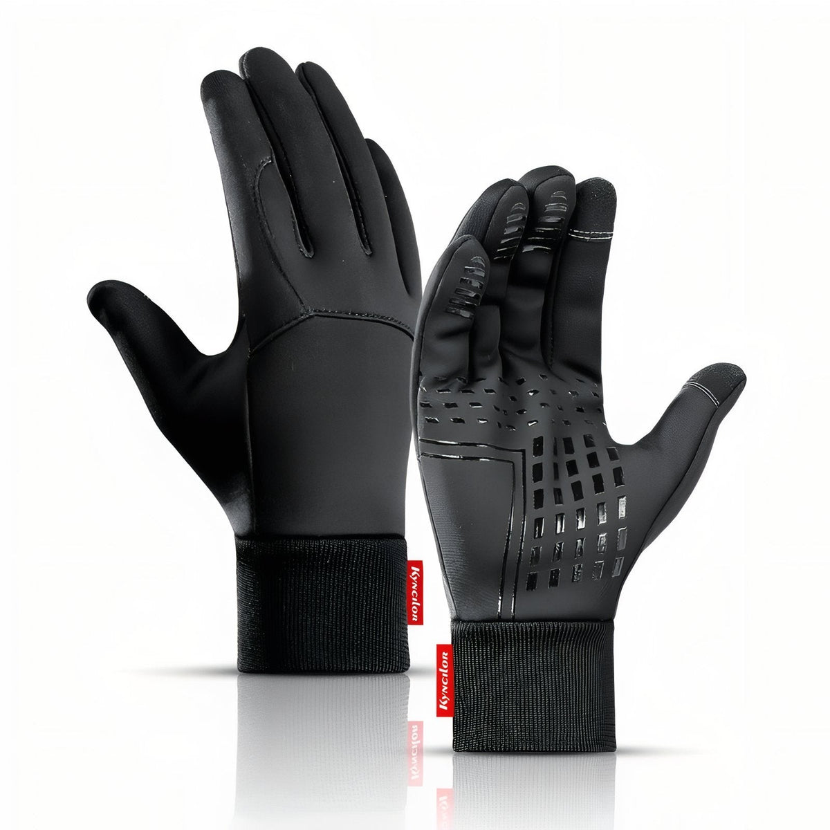 Waterproof Touchscreen Hiking Gloves – Warm Winter Trail Gloves - Black