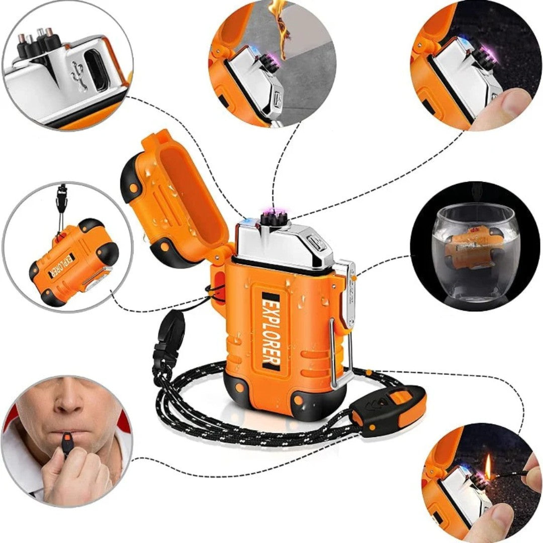 Windproof Electric Lighter – Waterproof Rechargeable Arc Lighter