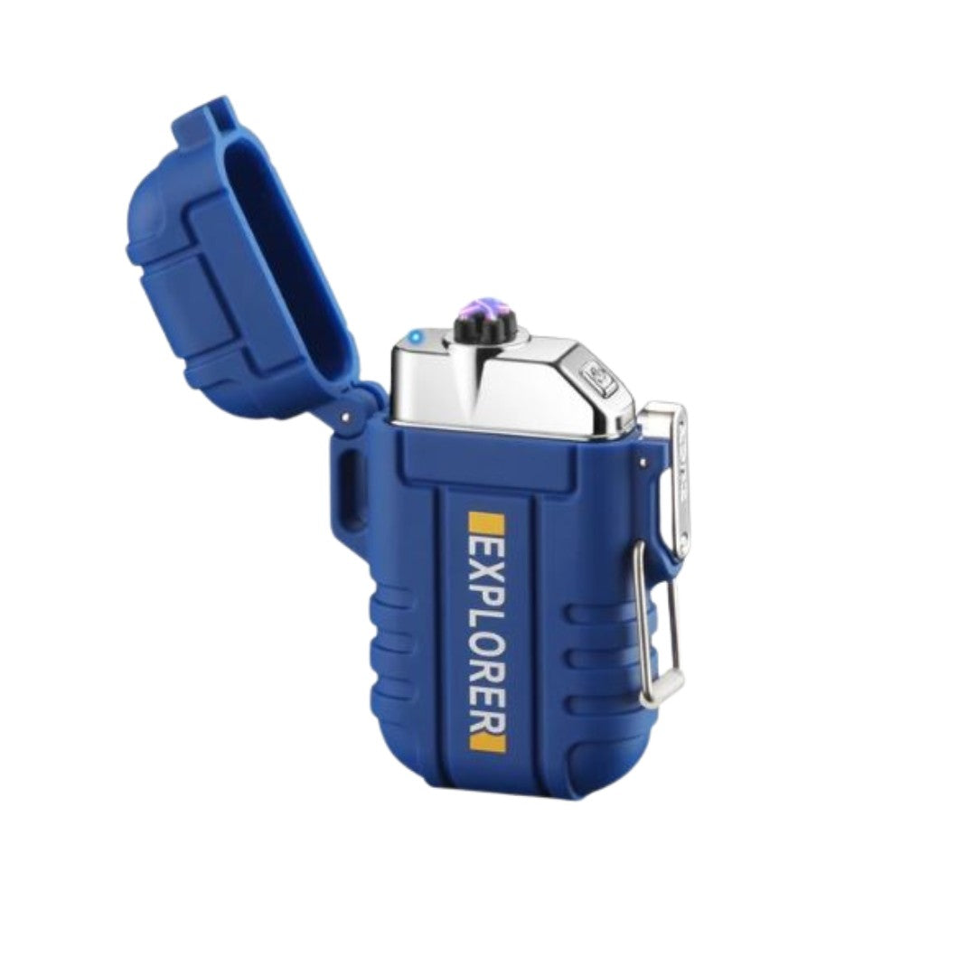 Windproof Electric Lighter – Waterproof Rechargeable Arc Lighter - Blue 1