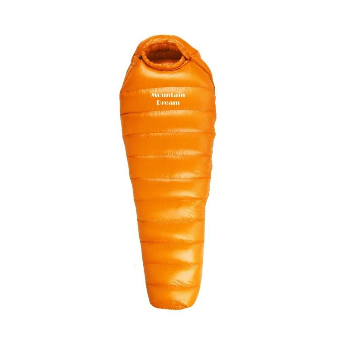 Winter Down Sleeping Bag – Goose Down Ripstop Bag Rated to -20°C - Orange