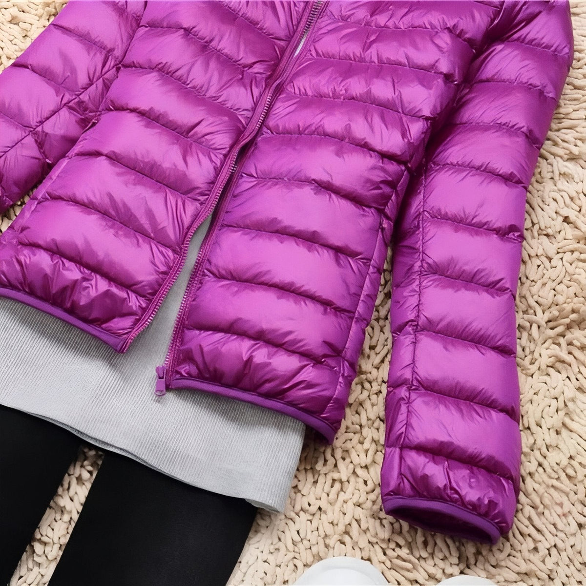 Women's Packable Down Hiking Jacket – Lightweight Hooded Layer
