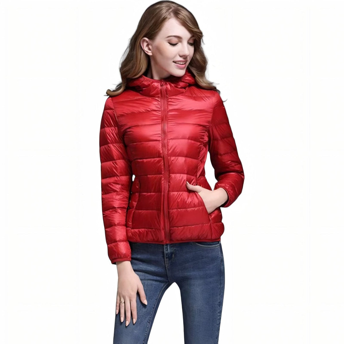 Women's Packable Down Hiking Jacket – Lightweight Hooded Layer