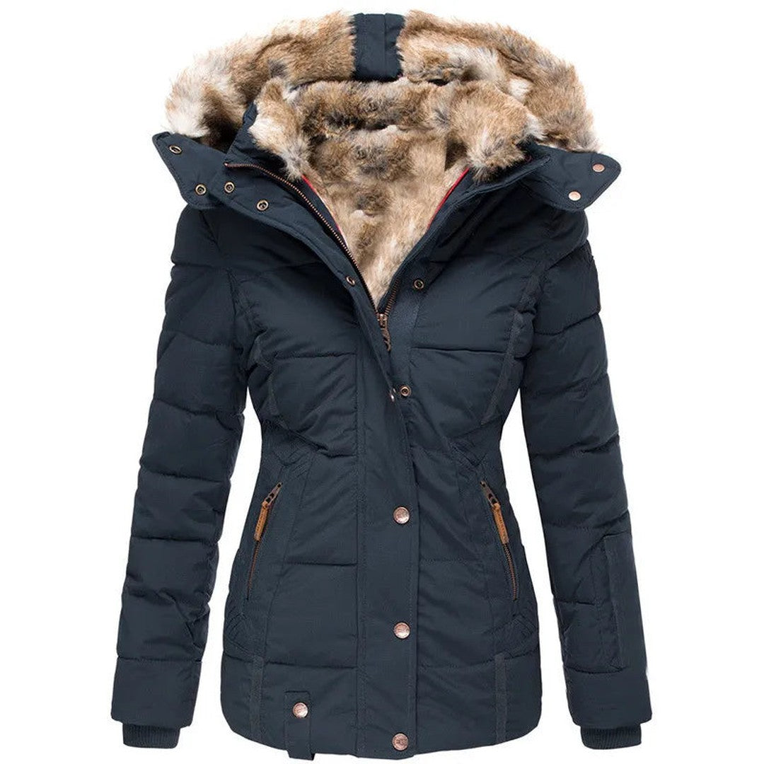 Women's Premium Winter Coat – Insulated Lightweight Long Coat - Blue