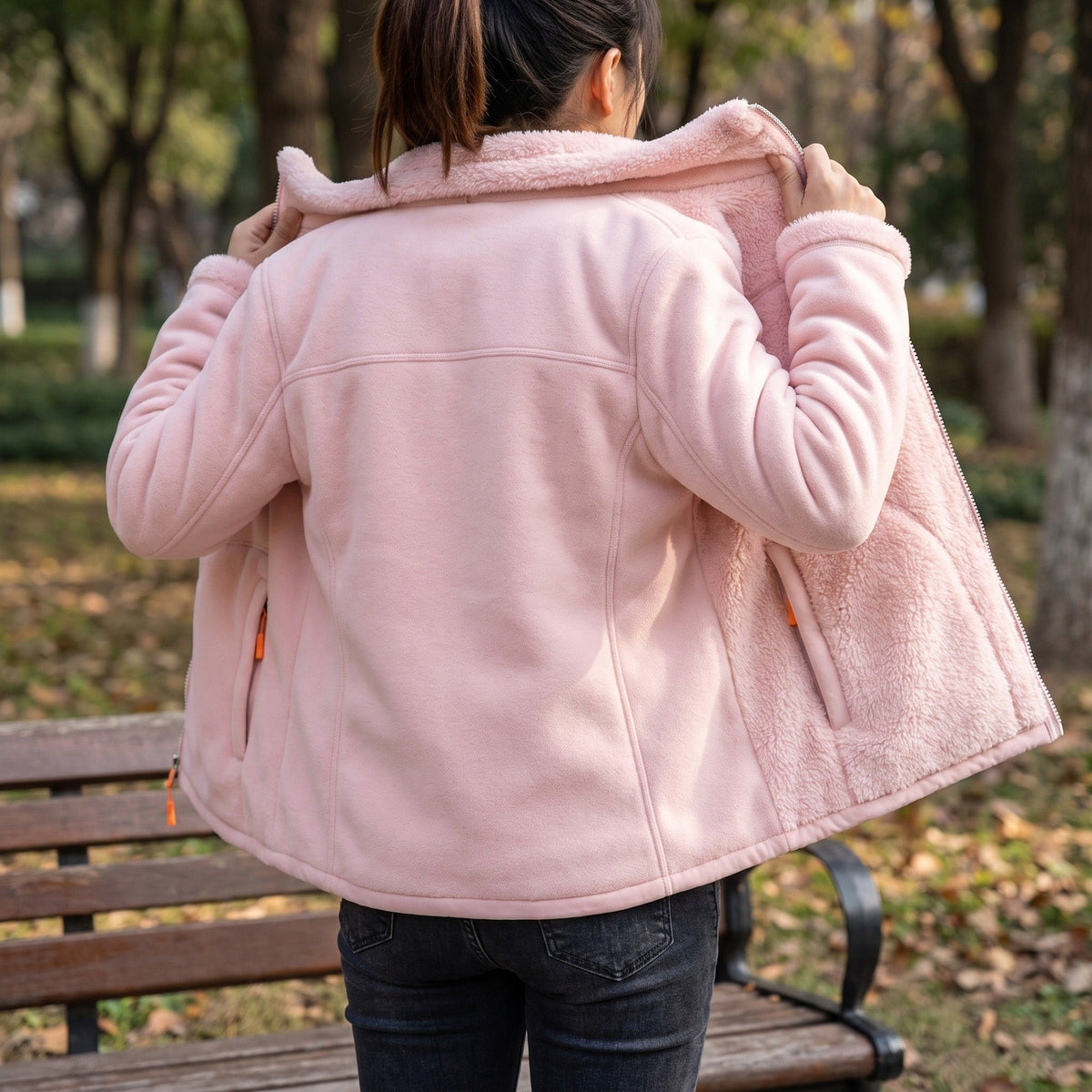 Women's Reversible Winter Coat – Thickened Fluffy Warm Jacket