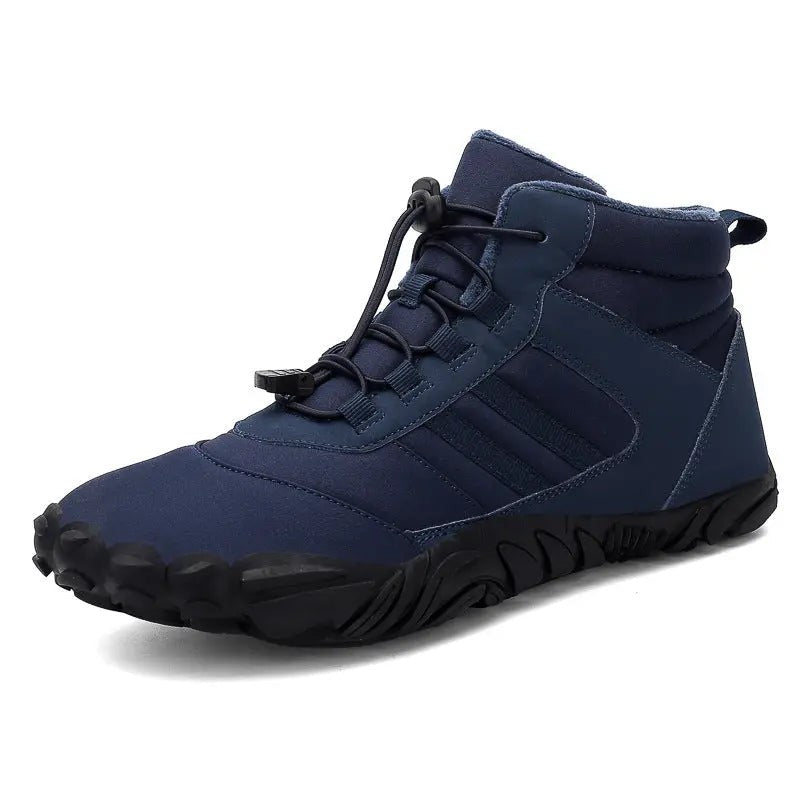 Women's Winter Barefoot Shoes – Warm Minimalist Walking Sneakers - Blue
