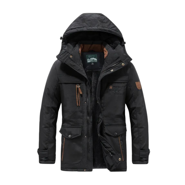Water-Resistant Wind-Resistant Lined Outdoor Jacket Warm Winter Coat