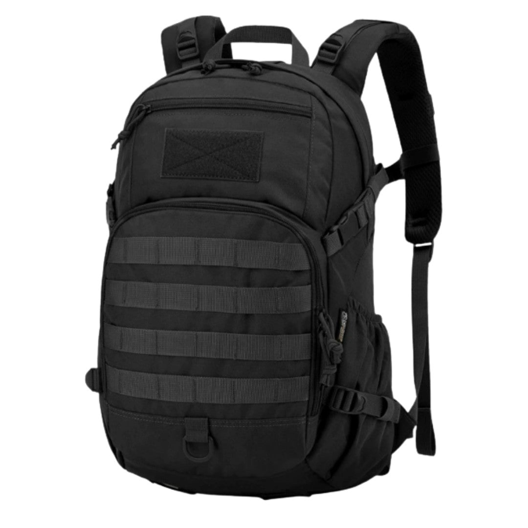 25L Tactical Backpack – Water-Resistant MOLLE Military Daypack - Black