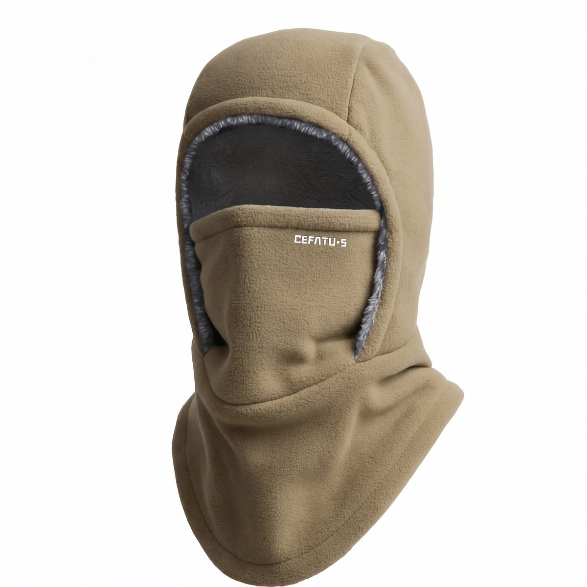 3-in-1 Winter Hood – Windproof Balaclava, Scarf & Ear Warmer - Khaki