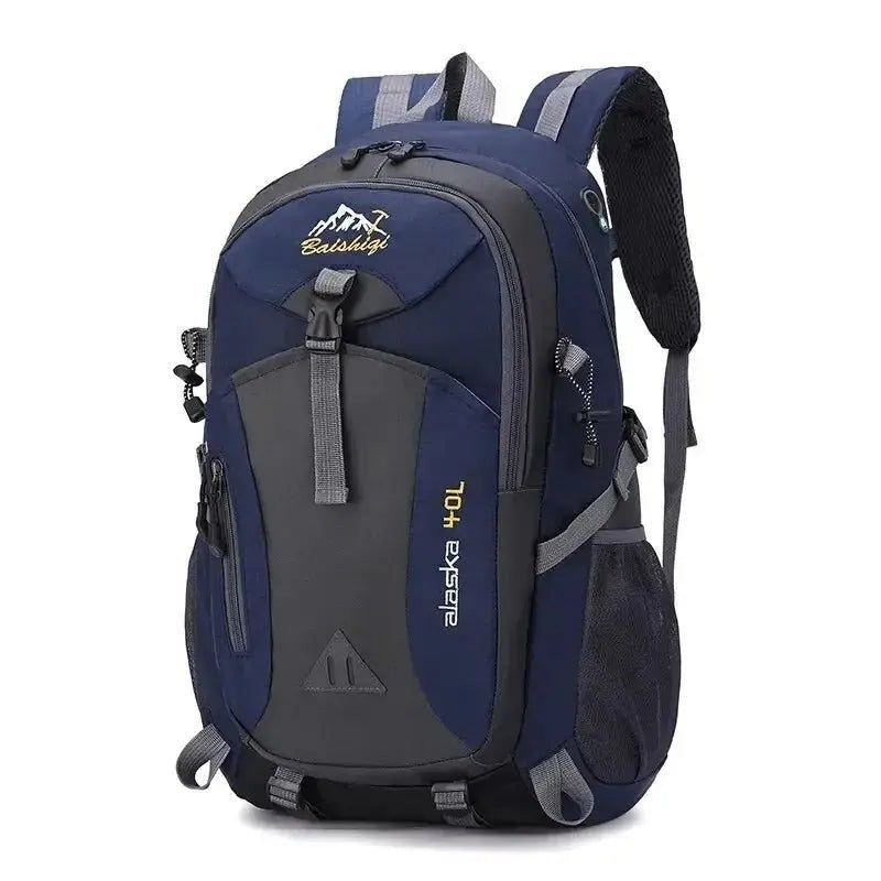 40L Hiking Backpack – Water-Resistant Trekking Pack - Navy Blue