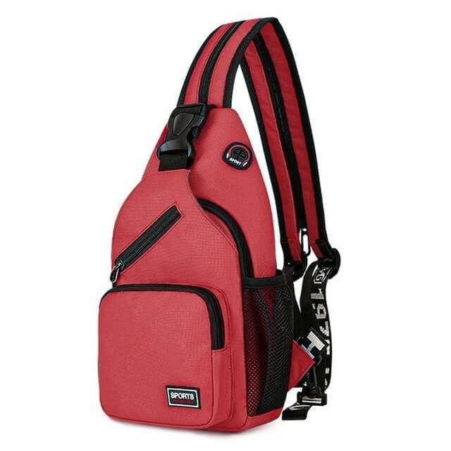5L Crossbody Bag – Lightweight Multi-Compartment Sling - Red