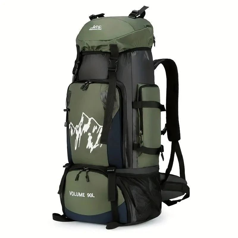 90L Hiking Backpack – Waterproof Large-Capacity Travel Pack - Green