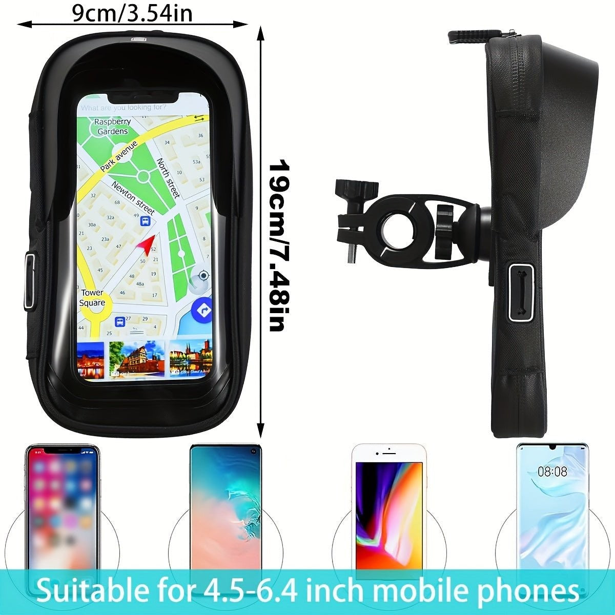 Bike Phone Holder – Waterproof 360° Rotating Mount
