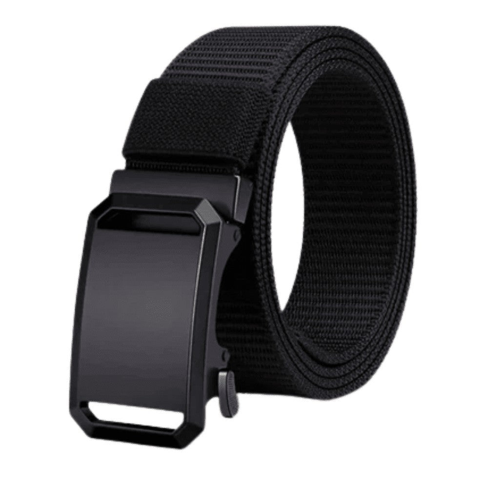 Canvas Belt – Durable Adjustable Outdoor Web Belt - Black