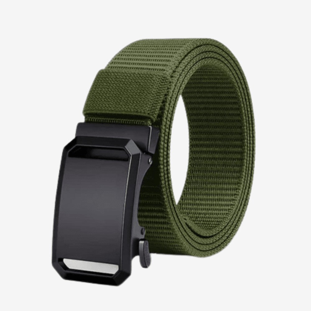 Canvas Belt – Durable Adjustable Outdoor Web Belt - Green