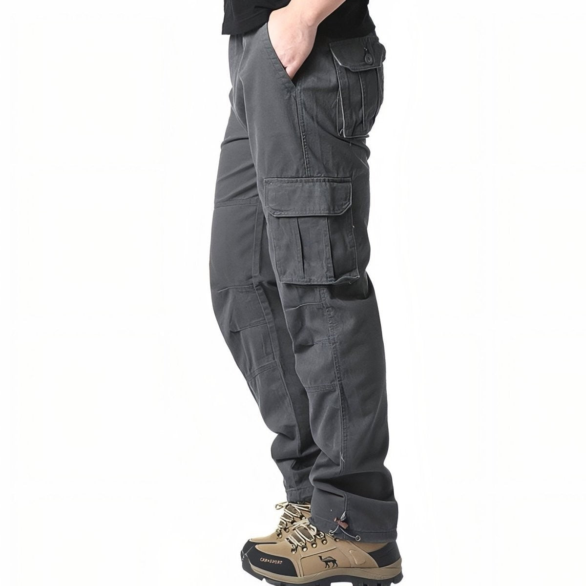 Cargo Hiking Pants – Breathable Adjustable Multi-Pocket - Dark Grey