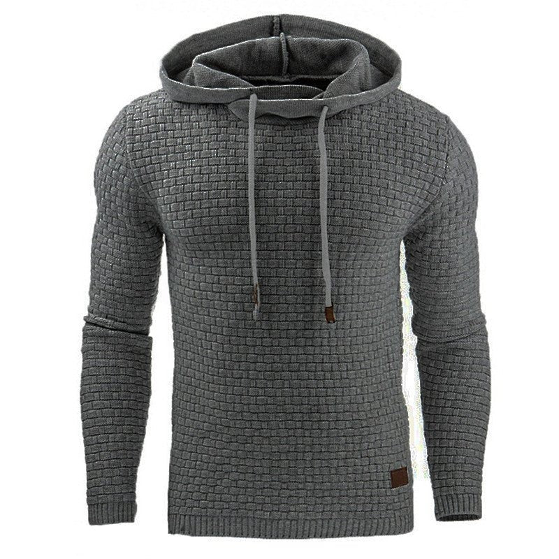 Cotton Hoodie – Lightweight Textured Outdoor Sweatshirt - Dark Grey