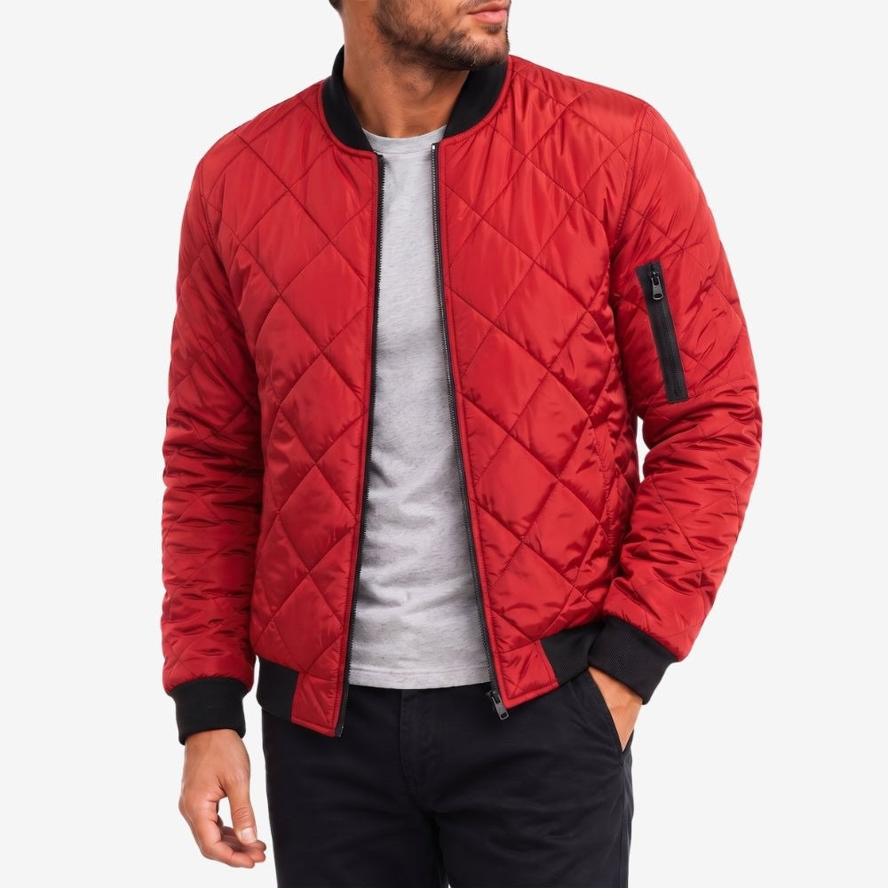 Cotton Outdoor Jacket – Breathable Everyday Layer - Red