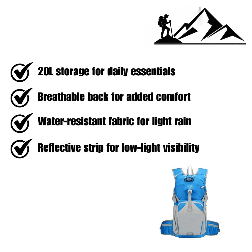 Cycling Backpack 20L – Water-Resistant Reflective Pack