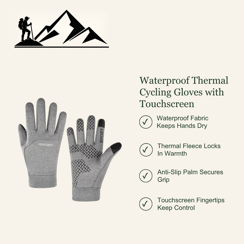 Cycling Gloves – Thermal Waterproof Touchscreen Full-Finger