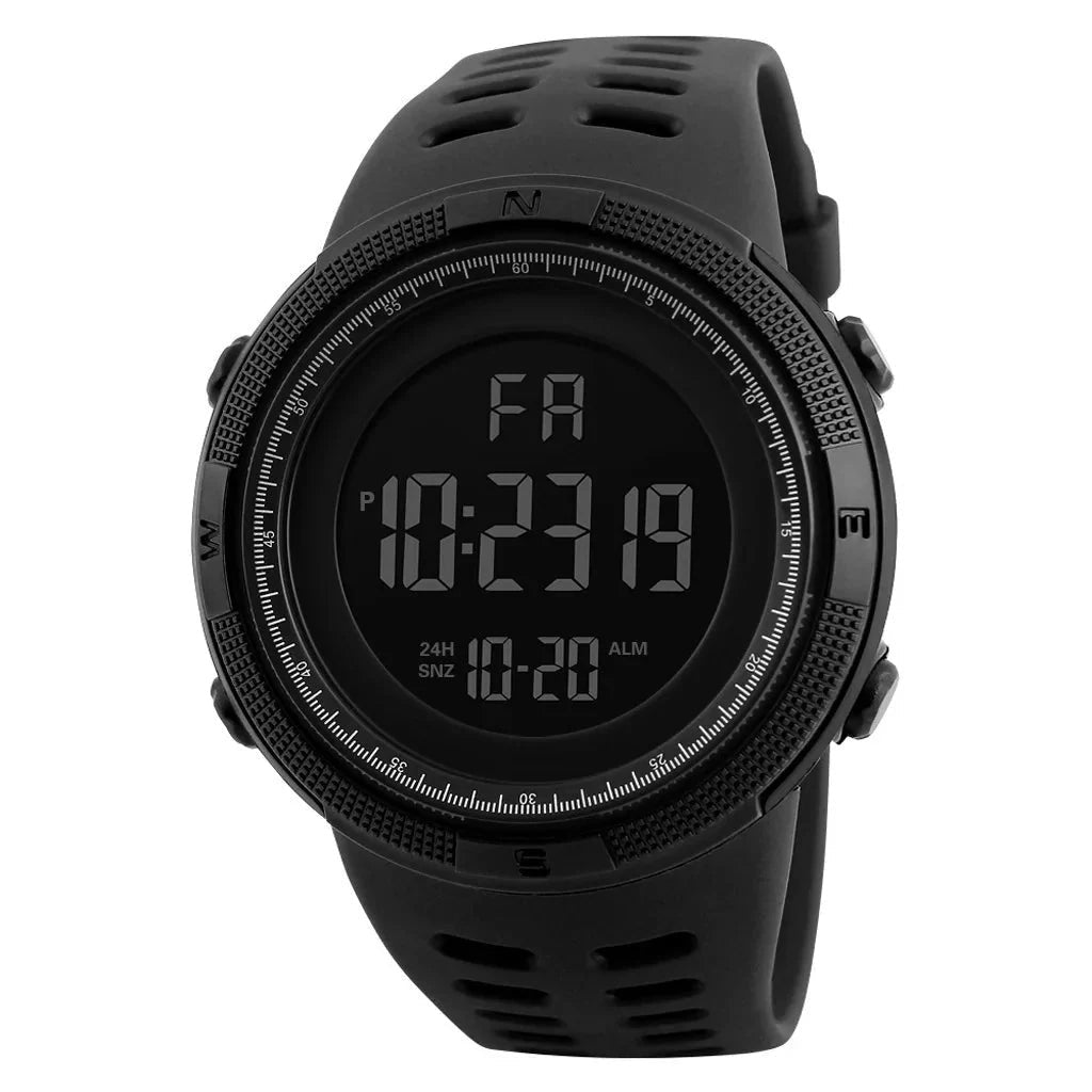 Digital Sports Watch – Luminous Multifunction LED - Black