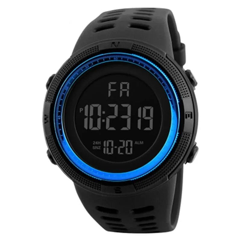 Digital Sports Watch – Luminous Multifunction LED - Blue