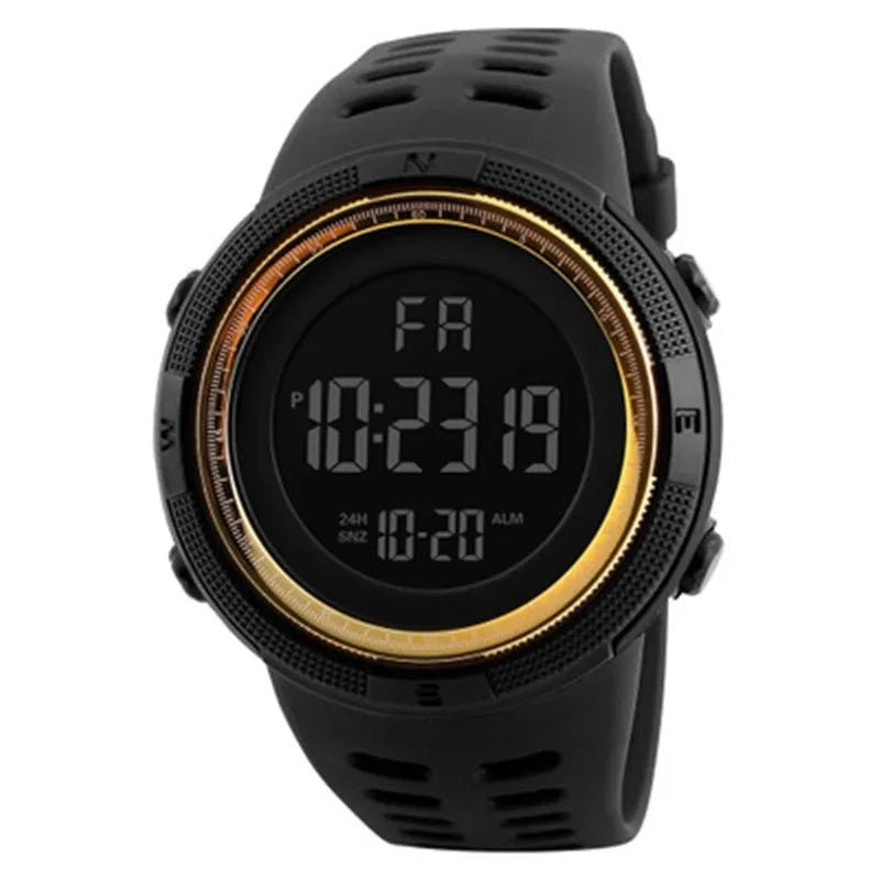 Digital Sports Watch – Luminous Multifunction LED - Gold