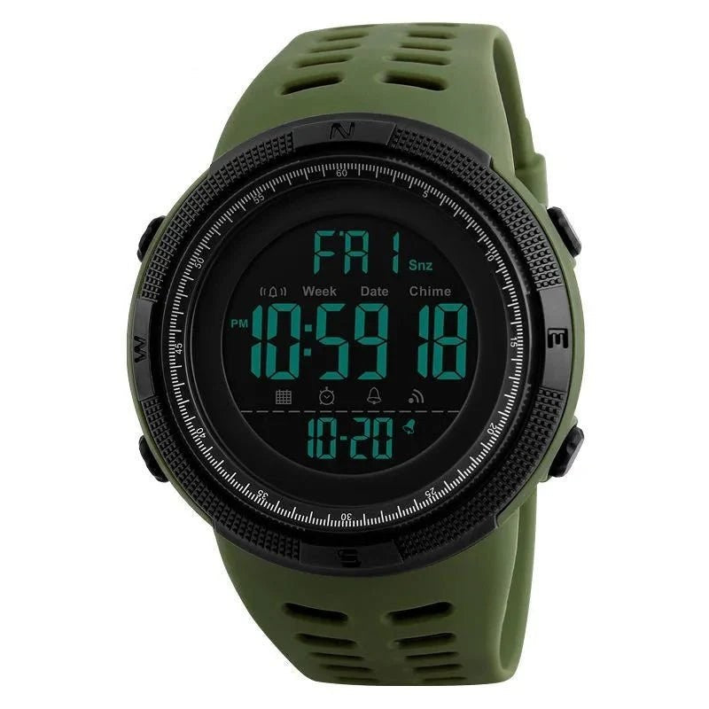 Digital Sports Watch – Luminous Multifunction LED - Green