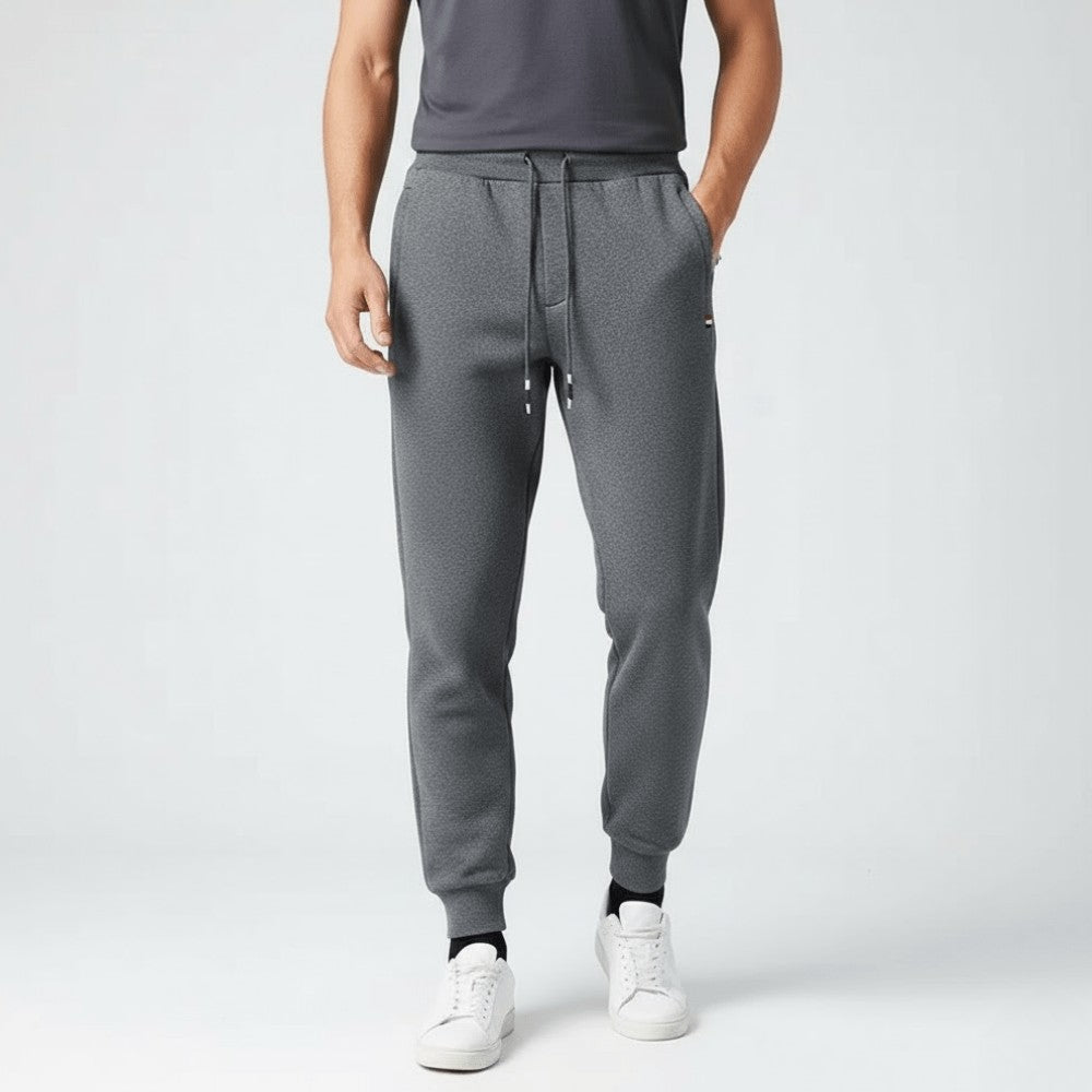 Fleece-Lined Joggers – Warm Drawstring Outdoor Sweatpants - Grey