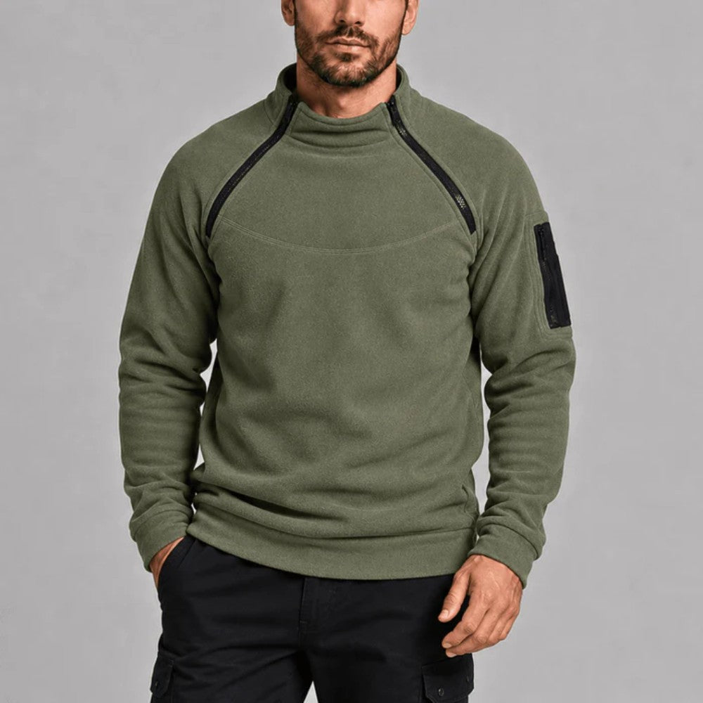 Fleece Pullover – Warm Breathable Lightweight Layer - Dark Green