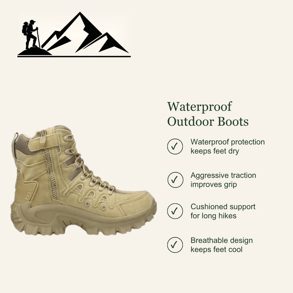 Hiking Boots – Waterproof Lightweight Lace-Up Zip