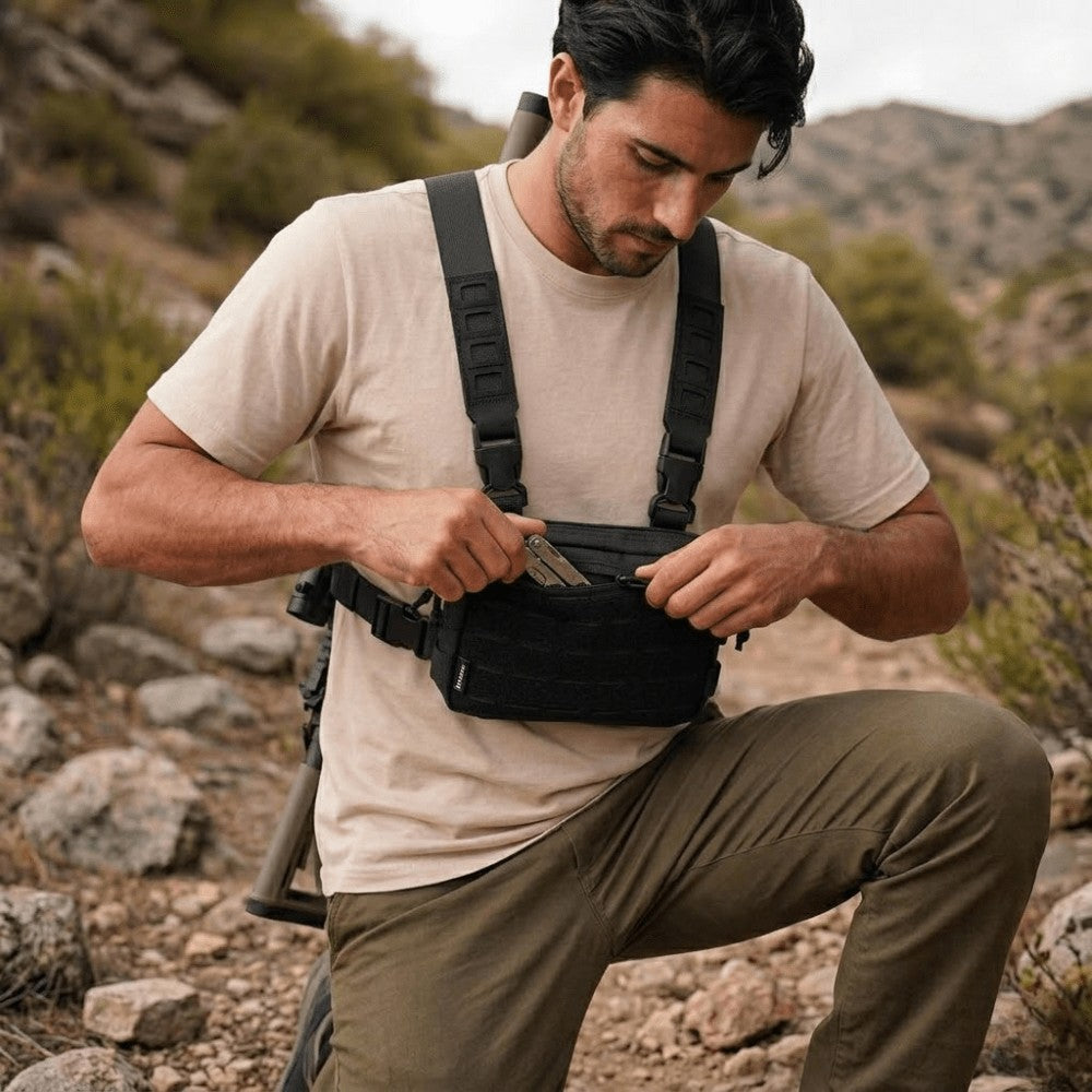 Hiking Chest Bag – Waterproof Nylon MOLLE Sling