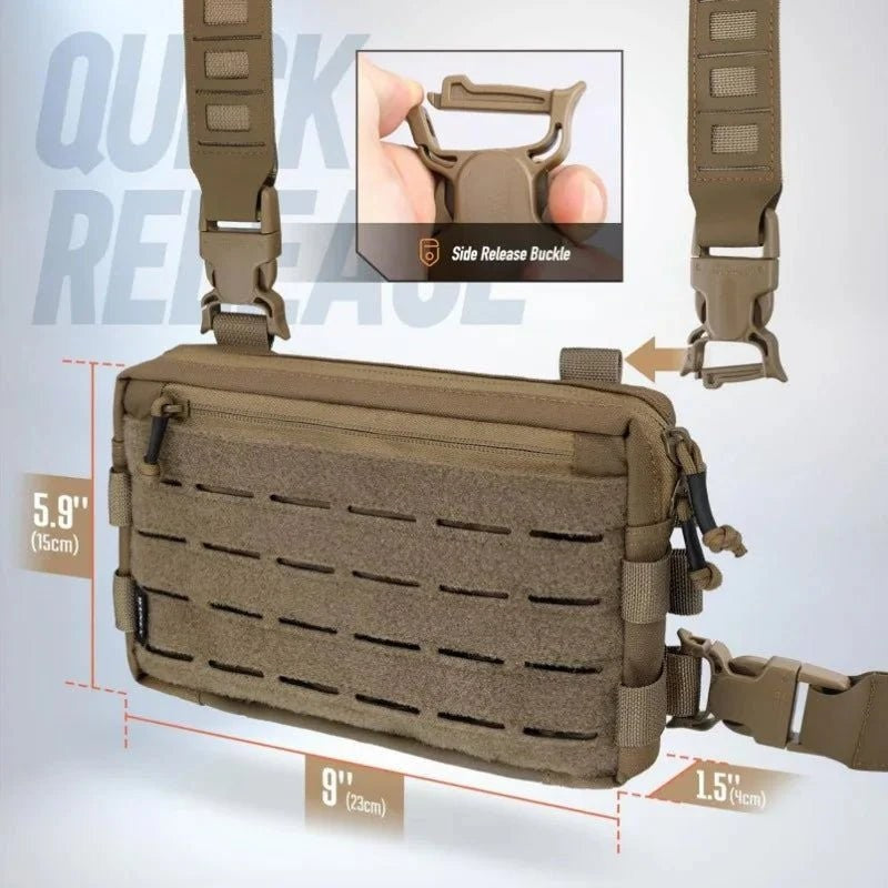 Hiking Chest Bag – Waterproof Nylon MOLLE Sling