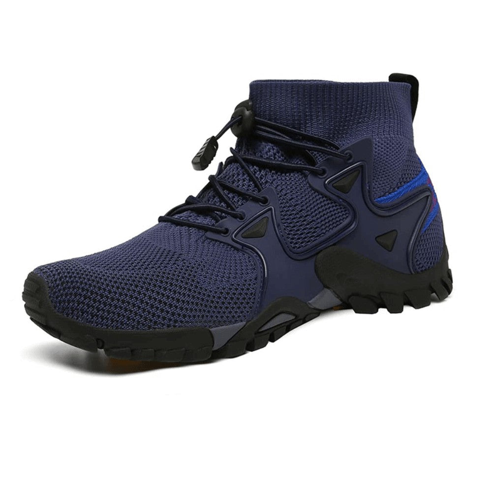Hiking Shoes – Lightweight Non-Slip High-Top Mesh Sneakers - Blue