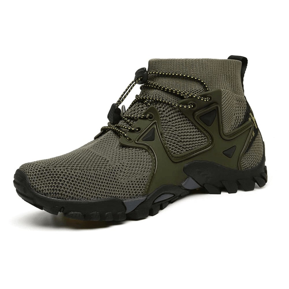 Hiking Shoes – Lightweight Non-Slip High-Top Mesh Sneakers - Green