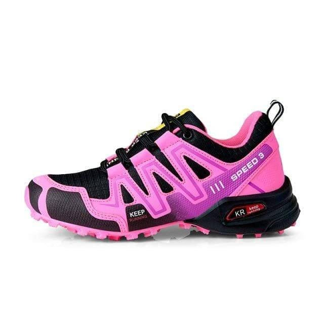 Hiking Shoes – Rugged Non-Slip Breathable Canvas Sneakers - Pink