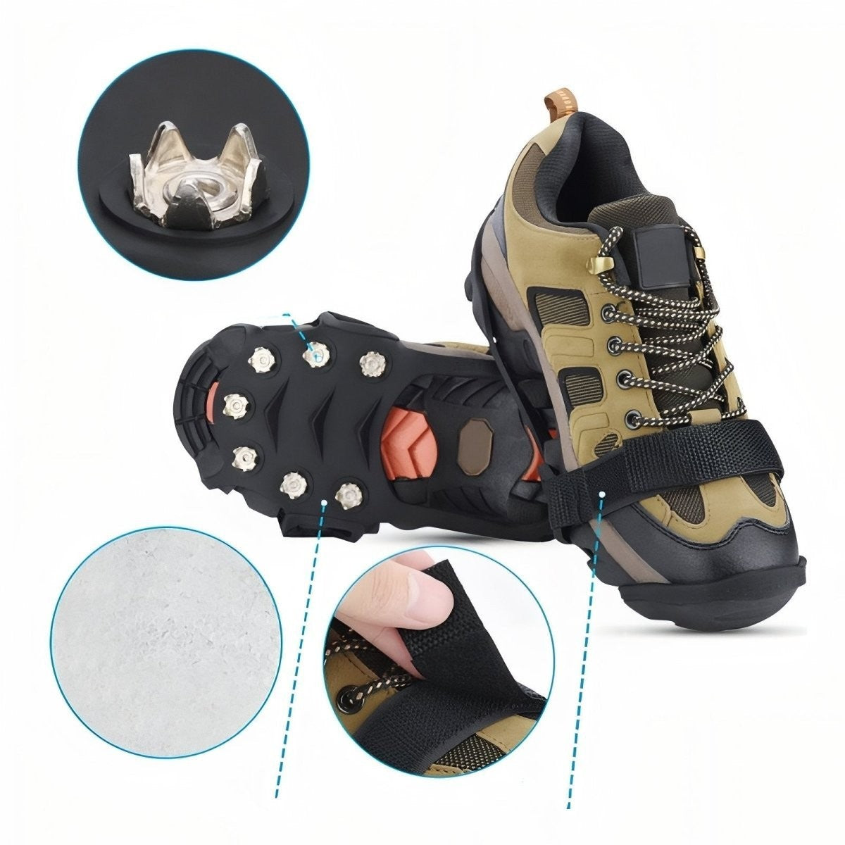 Ice Crampons – Lightweight 11-Spike Winter Traction Cleats