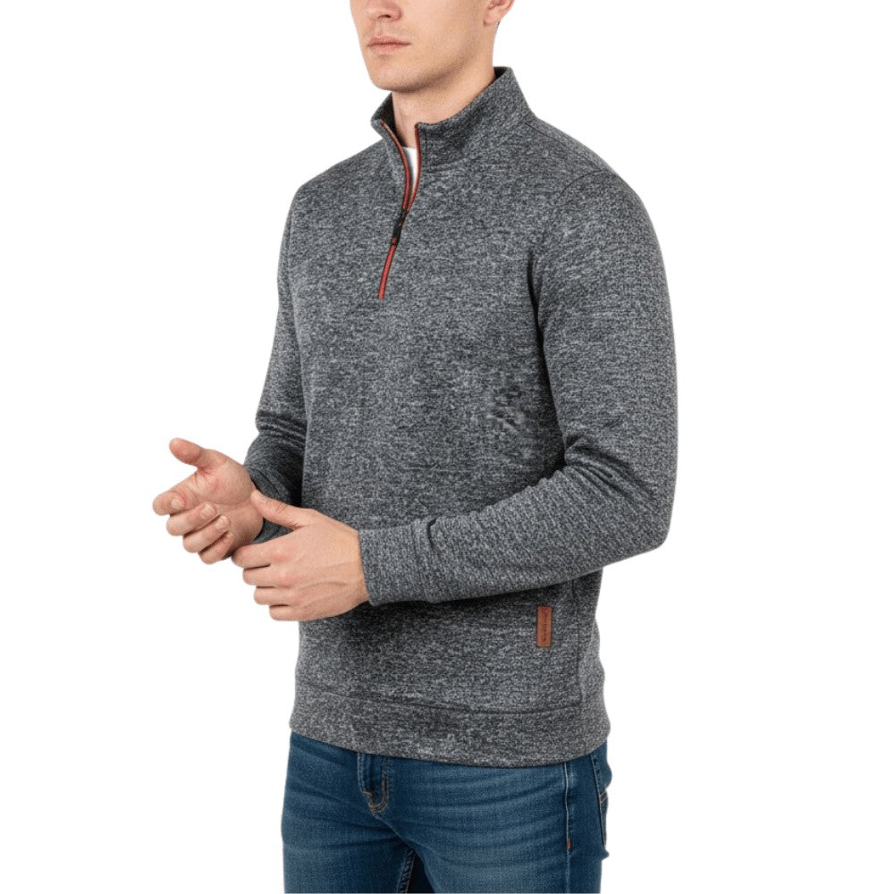 Insulated Hiking Fleece – Half-Zip Brushed Cold-Weather Layer - Charcoal Grey