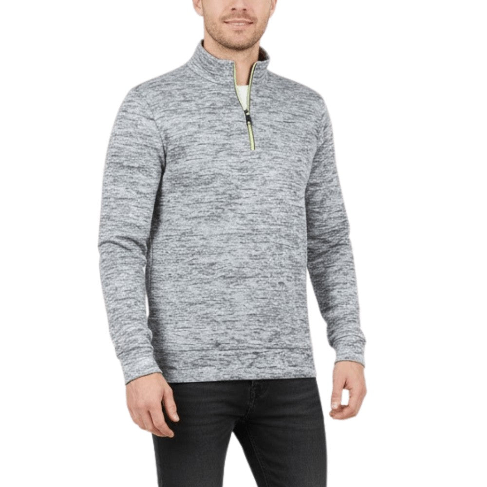 Insulated Hiking Fleece – Half-Zip Brushed Cold-Weather Layer - Light Grey