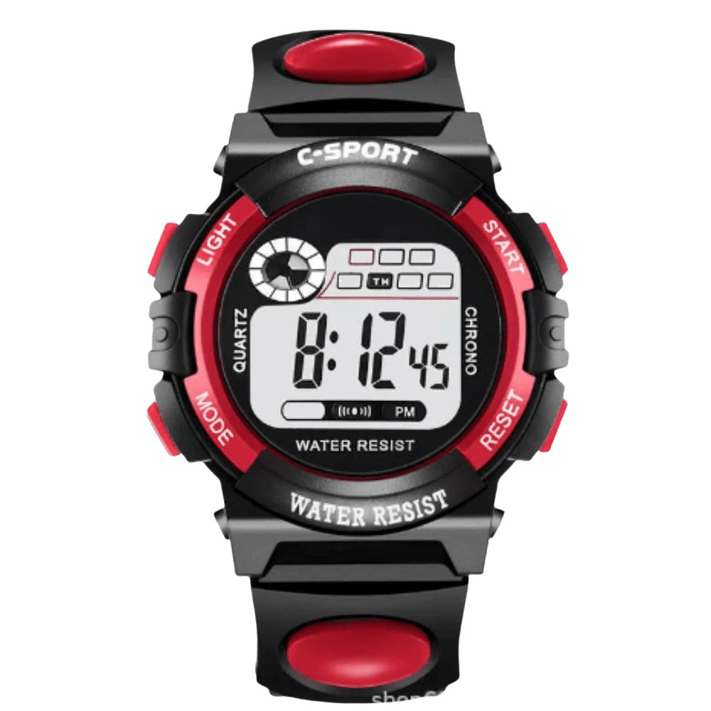 Kids Digital Watch – Lightweight Splash-Resistant Outdoor - Red