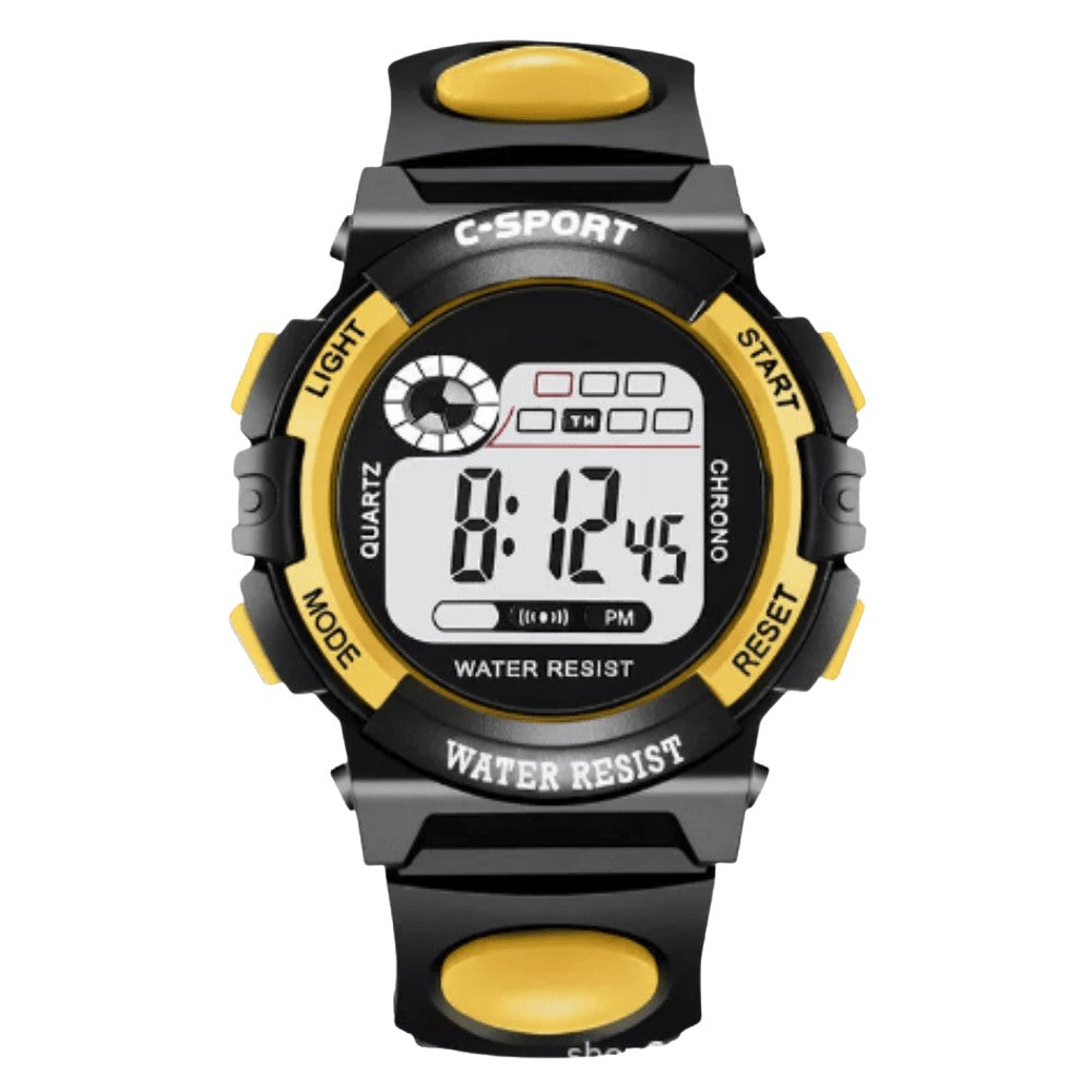 Kids Digital Watch – Lightweight Splash-Resistant Outdoor - Yellow