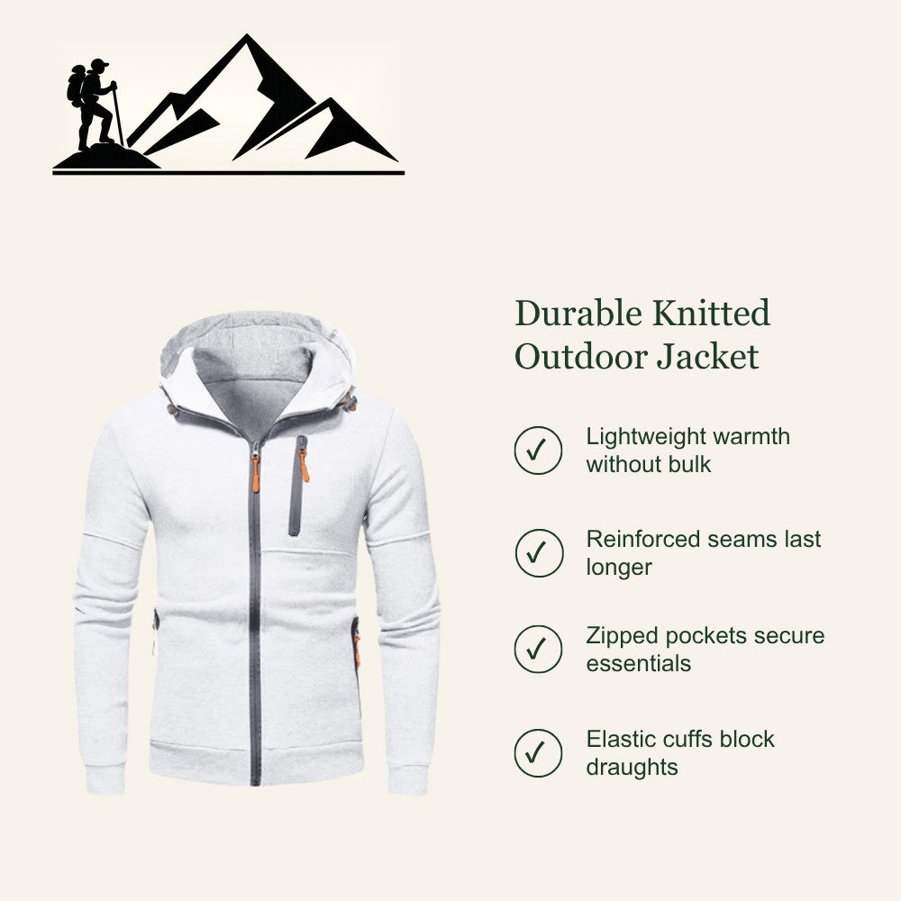 Knitted Outdoor Jacket – Durable Full-Zip Lightweight Layer