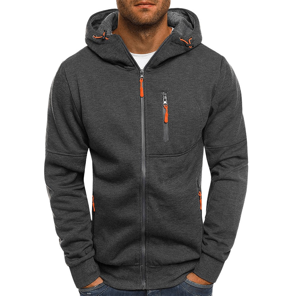 Knitted Outdoor Jacket – Durable Full-Zip Lightweight Layer - Dark Grey