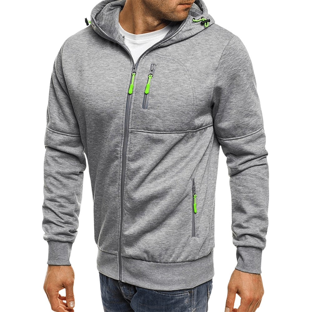 Knitted Outdoor Jacket – Durable Full-Zip Lightweight Layer - Grey