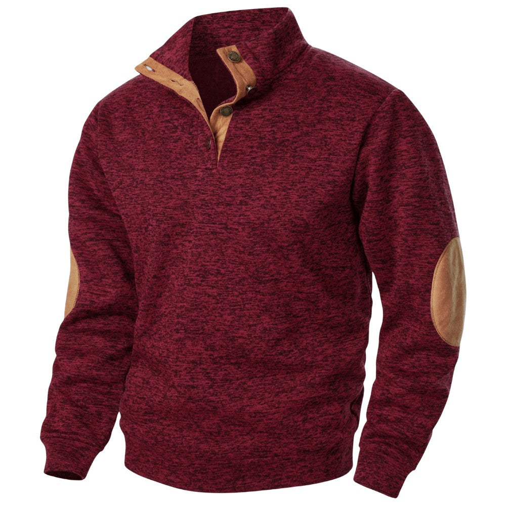 Knitted Outdoor Sweater – Warm Stand-Collar Breathable Layer