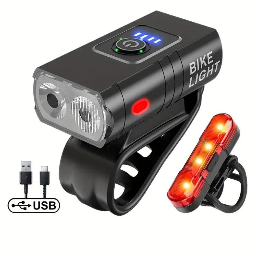 LED Bike Light Set – 1000 & 500 Lumen USB Rechargeable Lights