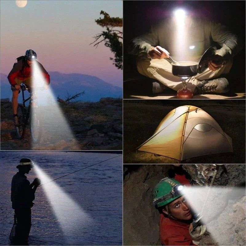 LED Headlamp – Rechargeable 2000-Lumen Zoom Water-Resistant