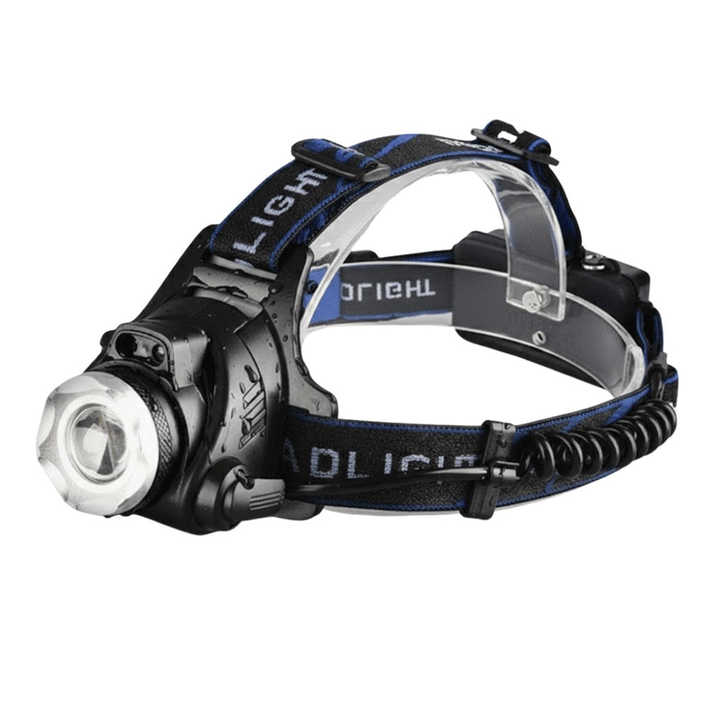 LED Headlamp – Rechargeable 2000-Lumen Zoom Water-Resistant