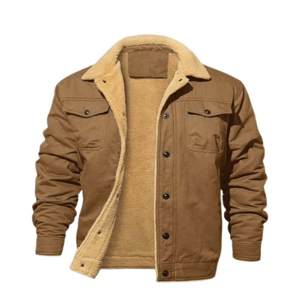 Men's Button-Up Fleece Jacket – Warm Outdoor Layering