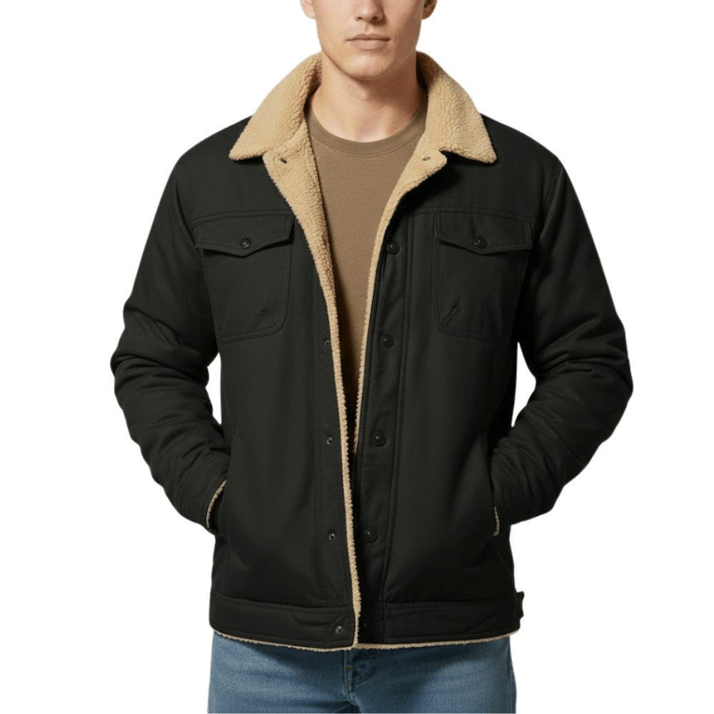 Men's Button-Up Fleece Jacket – Warm Outdoor Layering