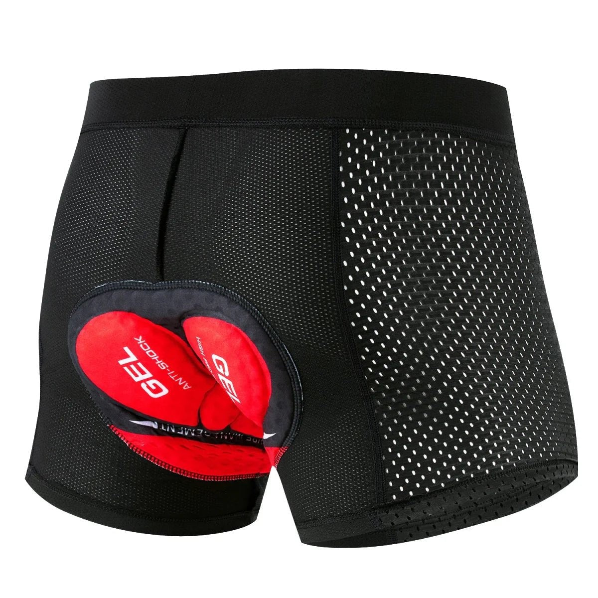 Men's Cycling Base Layer – 5D Foam Padded Breathable Mesh - Black